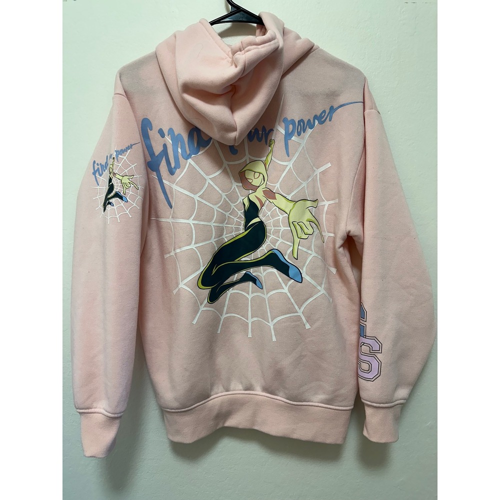Marvel Ghost Spider Gwen Find Your Power Zip Up Hoodie, Size S